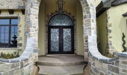 double iron doors